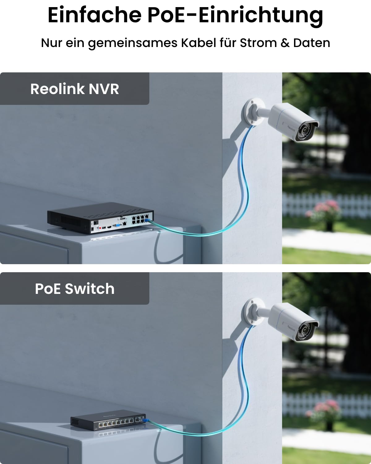 Reolink 4K Smarte PoE Überwachungskamera Aussen mit Personen-/Fahrzeugerkennung, 8MP IP Kamera mit Audio und microSD Kartensteckplatz, IR Nachtsicht, IP67 Wasserfest, Zeitraffer, RLC-810A