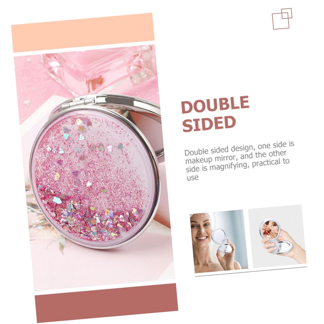 SHERCHPRY 3 set Per Quicksand Borsetta Tascabile Compatto Specchietti Toeletta A Mano Mini Per 4 pezzi * 3