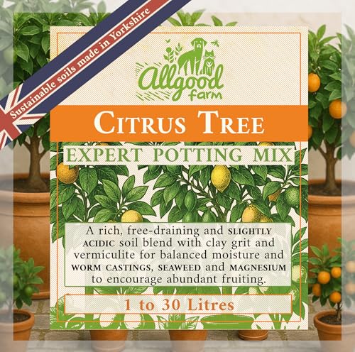 Allgood Farm Citrus Tree Soil - Expert Enriched Potting Soil Mix for Orange Lemon Lime Grapefruit Kumquat Pomelo (10 Litres)