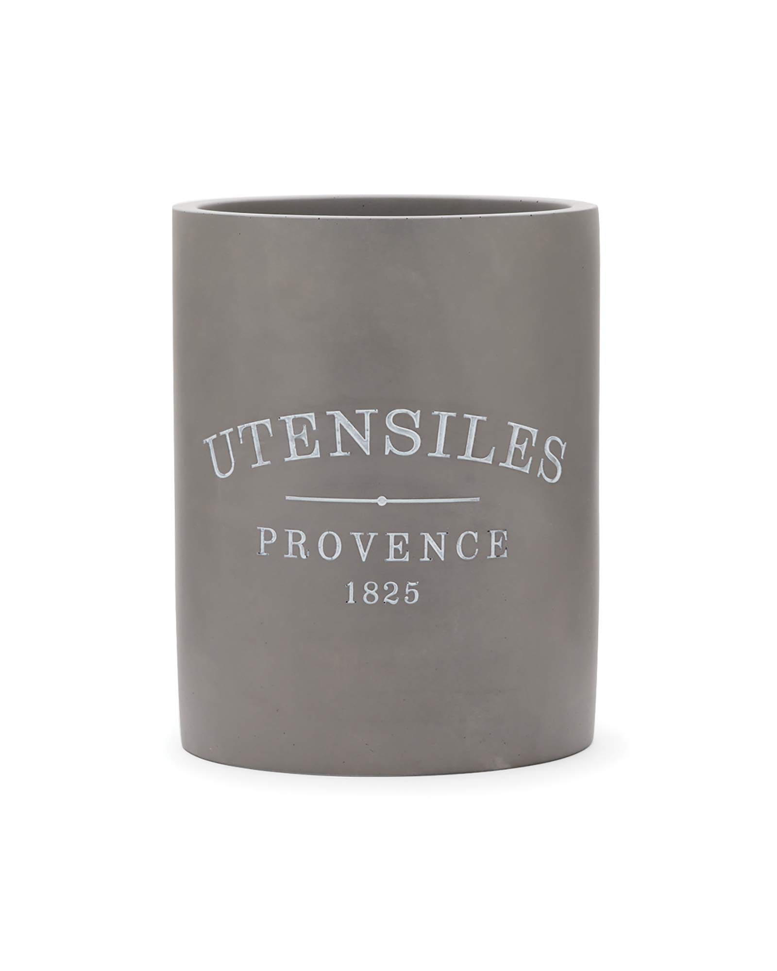 Fox Run Concrete Utensil Crock or Flower Vase, Large, Gray