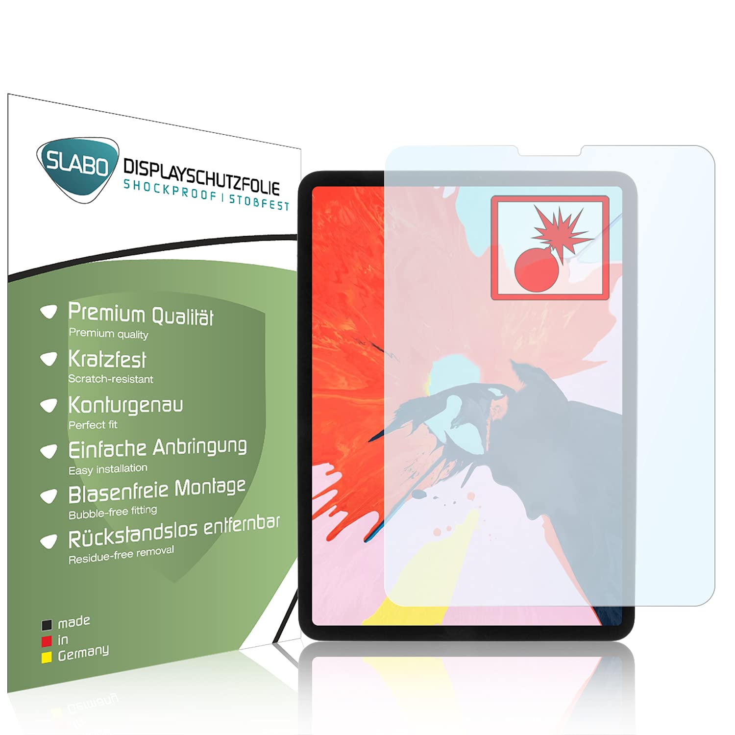 Slabo 2 x Pellicola Protettiva per Display Compatibile con iPad Air 10,9 (4. Gen. | 2020) | iPad PRO 11 (1. - 3. Gen. | 2018-2021) Protezione No Reflexion | Anti Riflesso Opaca