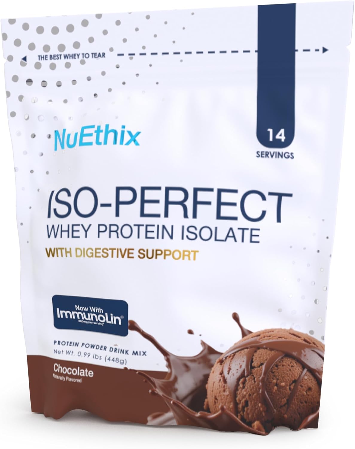NuEthix Formulations ISO-Perfect with Digestive Support (Chocolate, 14 Servings)