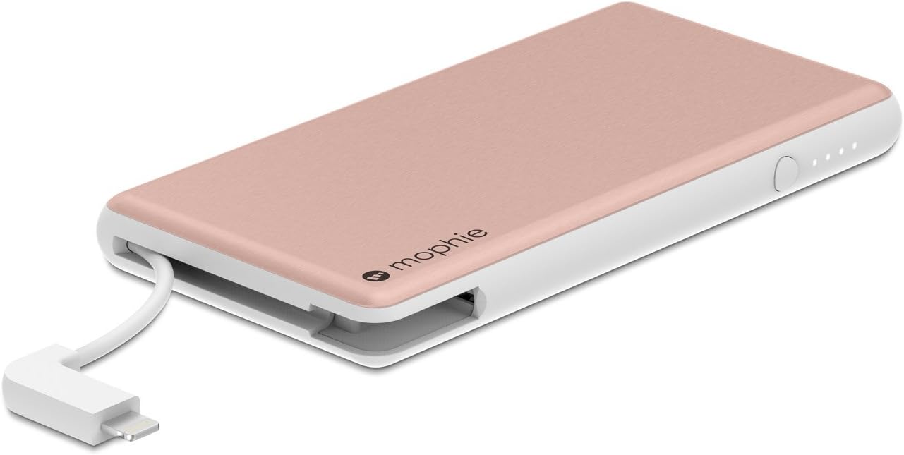 Mophie powerstation Plus - External Battery with Built in cables for Smartphones - Rose Gold