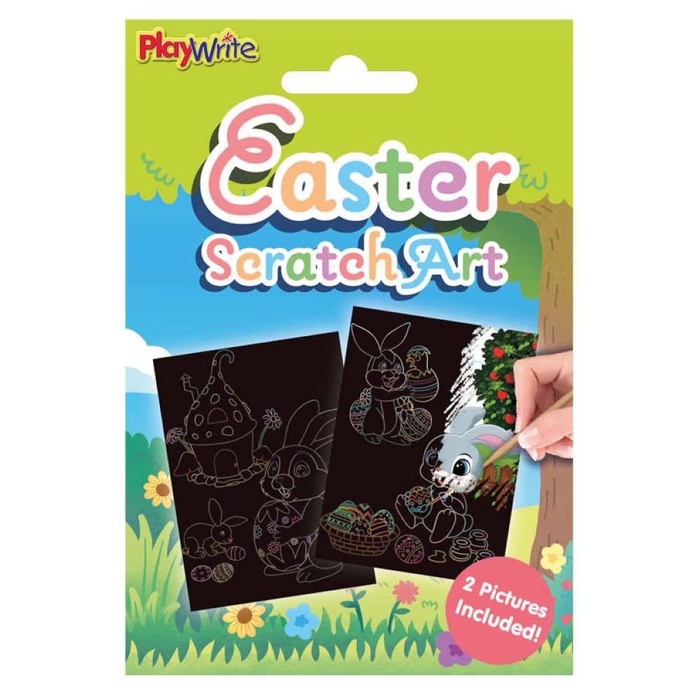 Playwrite Easter Scratch Art 2 Sheets (Pack of 6)