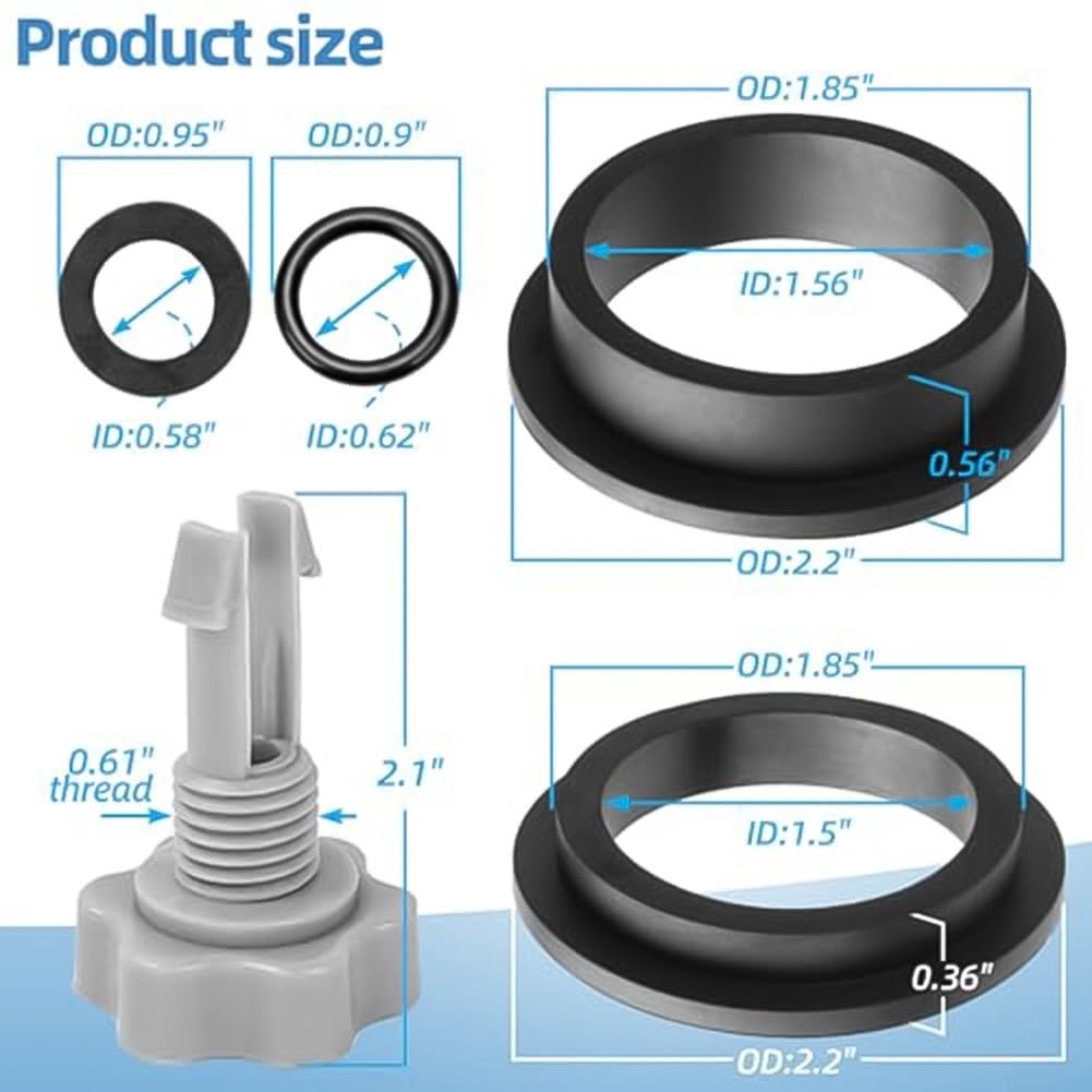 RANRAO 25004/2500 - Kit di guarnizioni di ricambio per pompa filtro per Intex per valvola di rilascio dell'aria, guarnizioni della valvola del filtro della piscina, guarnizione della pompa del filtro