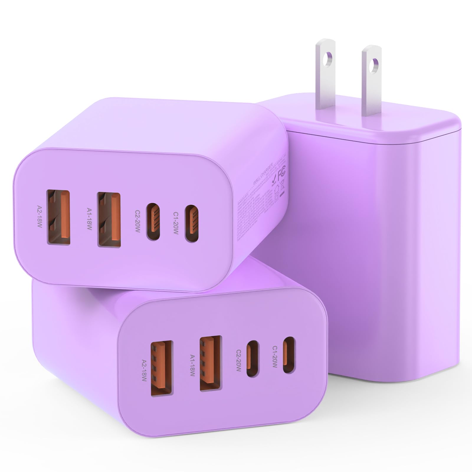 USB C Charger Block,40W USB C Charger Cube,Type C Charging Block,USB Wall Chargers Dual Port PD+QC Charging Cube for iPhone 16 15 14 13 12 11 Pro Max