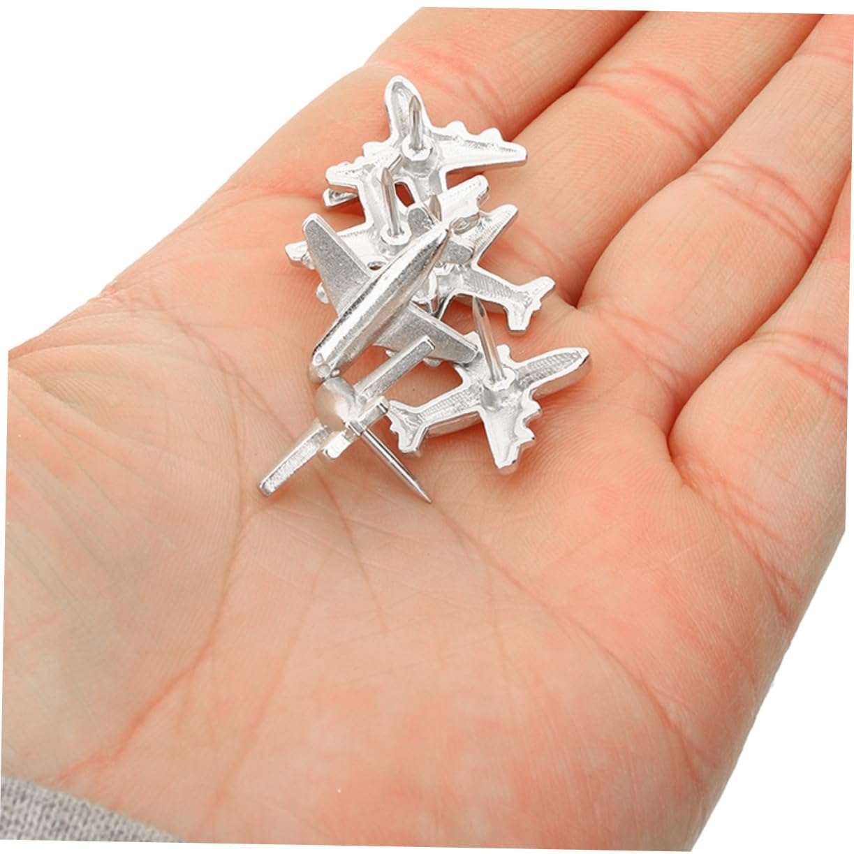 5 Sätze Metall Push Pin Flugzeugform Pinnwand Stecknadeln Kreative Büro Und Wohnaccessoires Für Karten Fotos Und Ankündigungen Einfach Zu Lagern Und Sicher Anwendung 30 Stück * 5