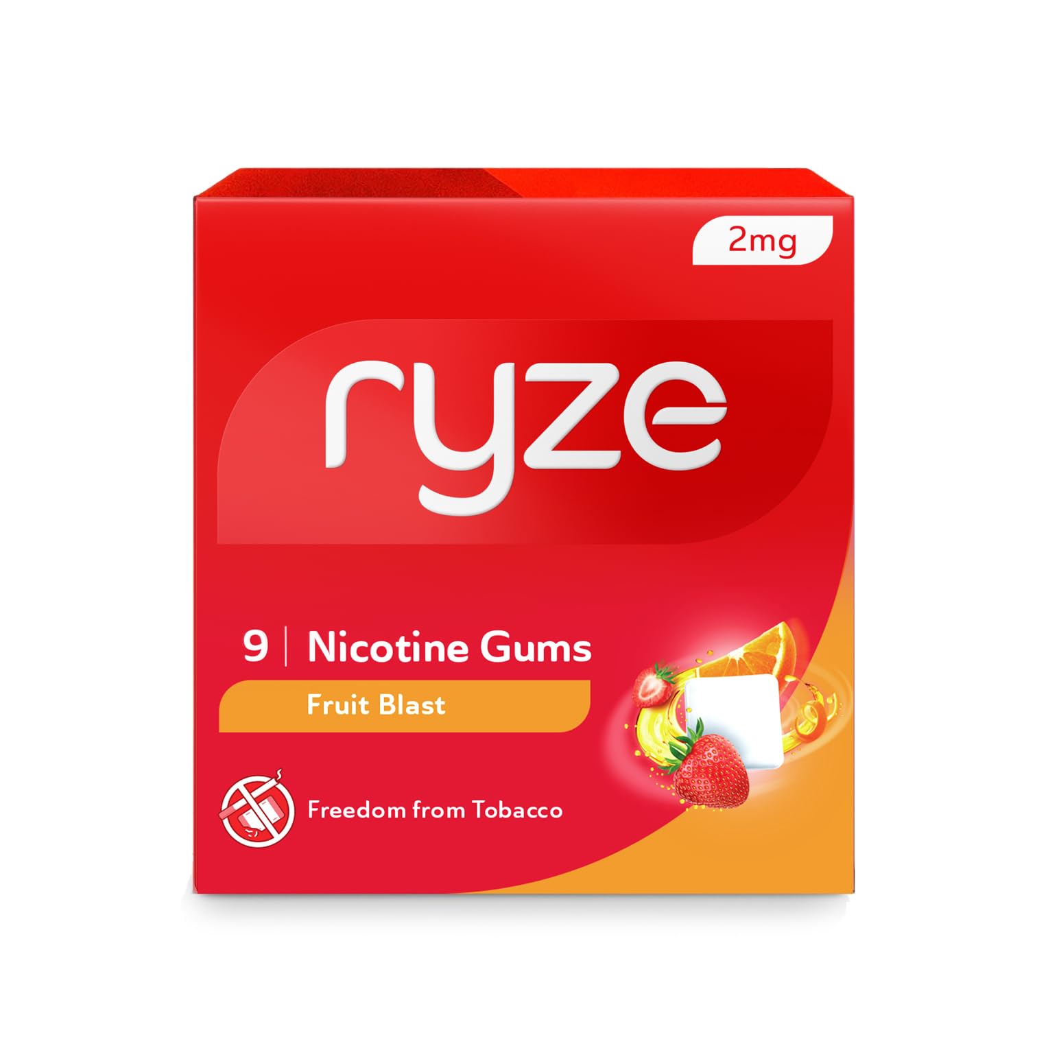Nicotine Gum 2mg Fruit Blast (9 Gums) Smoking Cessations| Pack of 4 | Total :- 36 Gums