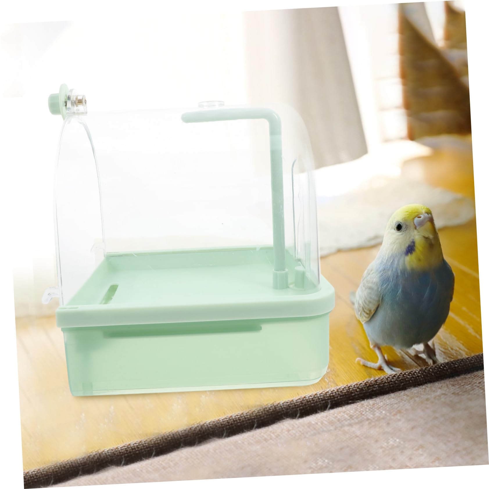 Mipcase Vasca da Bagno per Uccelli da Vasca da Bagno per Uccelli Pappagallo Conuro Vasca da Bagno per Uccelli Automatica Vasca Staccabile per Piccoli Uccelli
