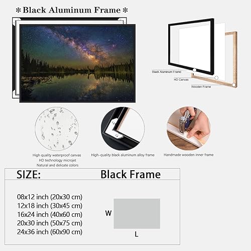 Miniatura 2 de Retro Landscape decor Milky Way Celestial Artwork Night Sky Mural Aesthetic poster print art wall sticker for living rooms bedrooms and home