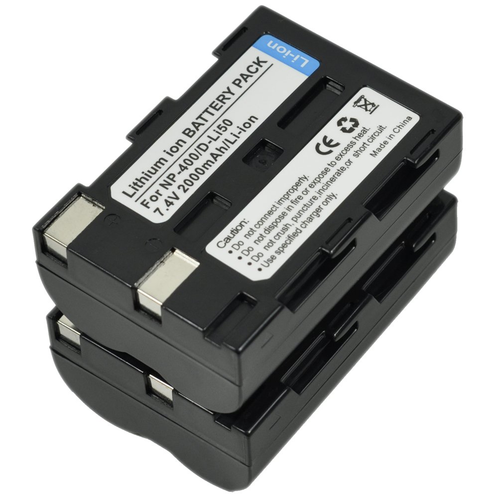 2x D-Li50 Camera Battery for DLi50 D-L150 DL150 K10 K10D GP Grand Prix K20D Digital slb-1674 np-400 bp-21 k1a