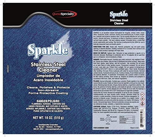 Limpiador SPARKLE para acero inoxidable 20 oz miniatura 2