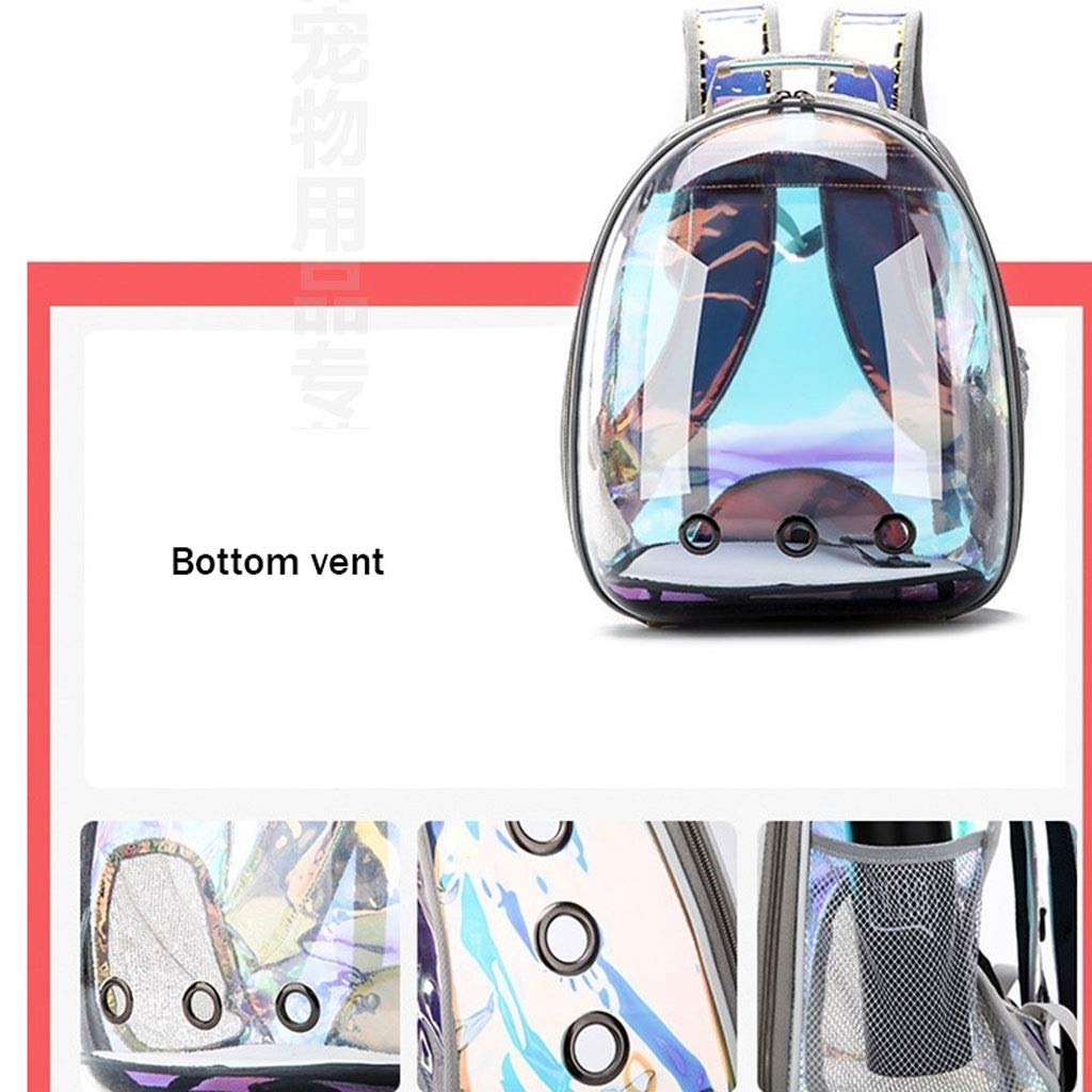 Bolsa de hombro transparente del gato del animal doméstico hacia fuera bolsas de mascotas bolsa mochila portátil de espacio grande gato Cápsula espacial transparente Panorama Productos para Animales