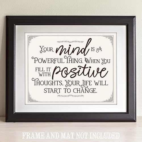 Miniatura 9 de Your Mind is a Powerful Thing When You Fill It With Positive Thoughts - Great Inspirational Decor, Positive Quote Display, Home Office and Classroom