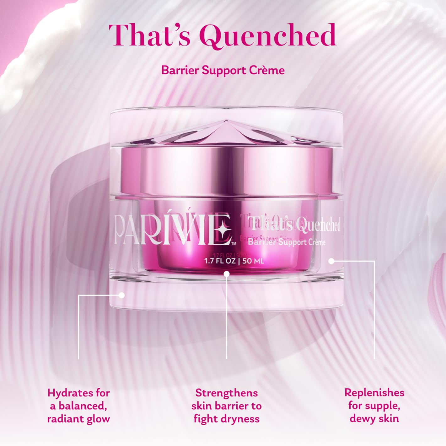 Parivie That’s Quenched Barrier Support Crème – Hydrating Moisturizer with inPHinite Youth Technology – Helps strengthen Skin Barrier, Hydrates and Replenishes Moisture – 1.7 fl oz - Image 3