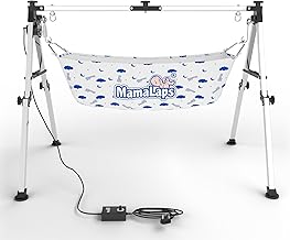 MamaLaps Standard Automatic Baby Cradle with Auto Swing & SS Folding Steel Frame | Ghodiyu Palna Zula for Newborn to 2 Years | Crib/Cot for Baby Boy & Girl | Cradle Weight 7.5 Kg (Stainless Steel)