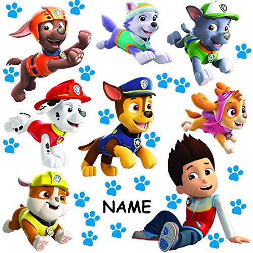 alles-meine.de GmbH große Wandsticker - Paw Patro. - Hunde - incl. Name -...