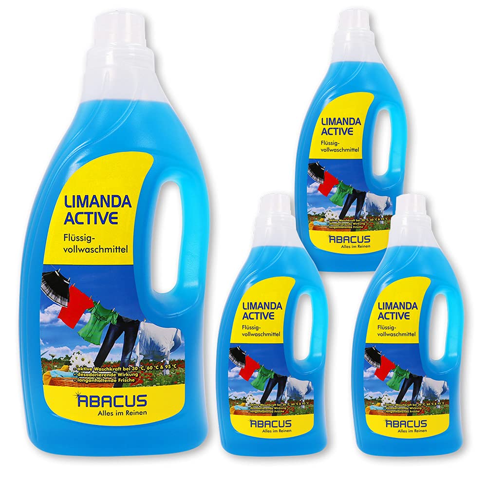 ABACUS Detersivo liquido liquido 4 x 1,5 l (7733.4) – Limanda Active detersivo liquido per bucato