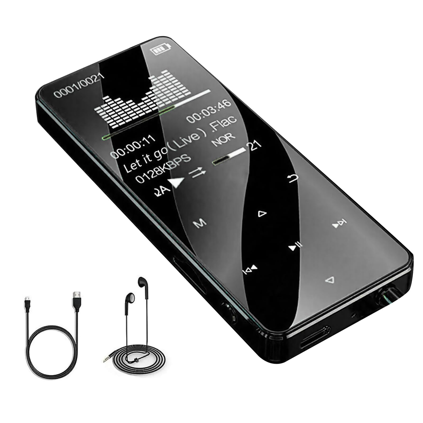 Lettore musicale Bluetooth MP4/MP3 con radio FM per sport in esecuzione con schermo a colori ad alta definizione da 1,8 pollici