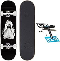 Vista 1 de [CCS] Smile On The Surface Skateboard Complete Maple Wood Professional Grade Fully Assembled with Skate Tool & Stickers Adults, Kids, Teens