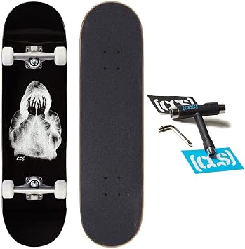 [CCS] Smile On The Surface Skateboard Complete | Maple Wood | Professional Grade | Fully Assembled with Skate Tool & Stickers | Adults, Kids, Teens, Youth | Boys & Girls