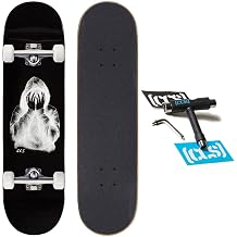 [CCS] Smile On The Surface Skateboard Complete | Maple Wood | Professional Grade | Fully Assembled with Skate Tool & Stickers | Adults, Kids, Teens, Youth | Boys & Girls