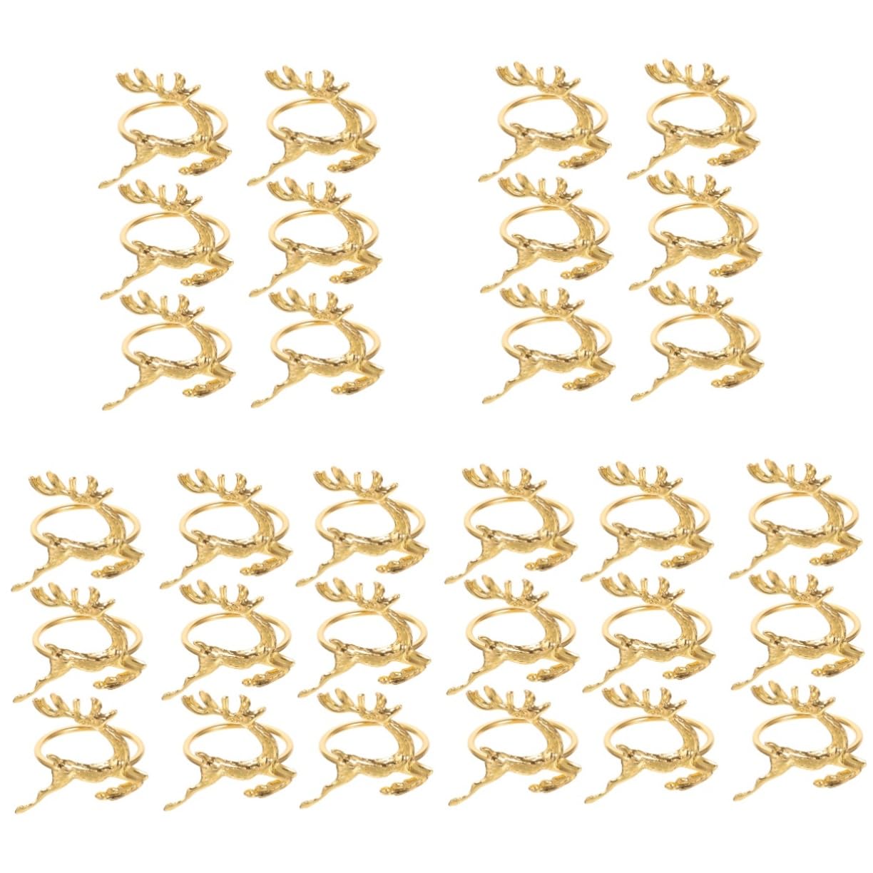 ABOOFAN 30 Pièces Boucle De Serviette Porte-Serviettes en Forme De Rond De Serviette Boucles De Serviettes en Forme De Renne Boucle De Fixation De Serviette en Le Fer