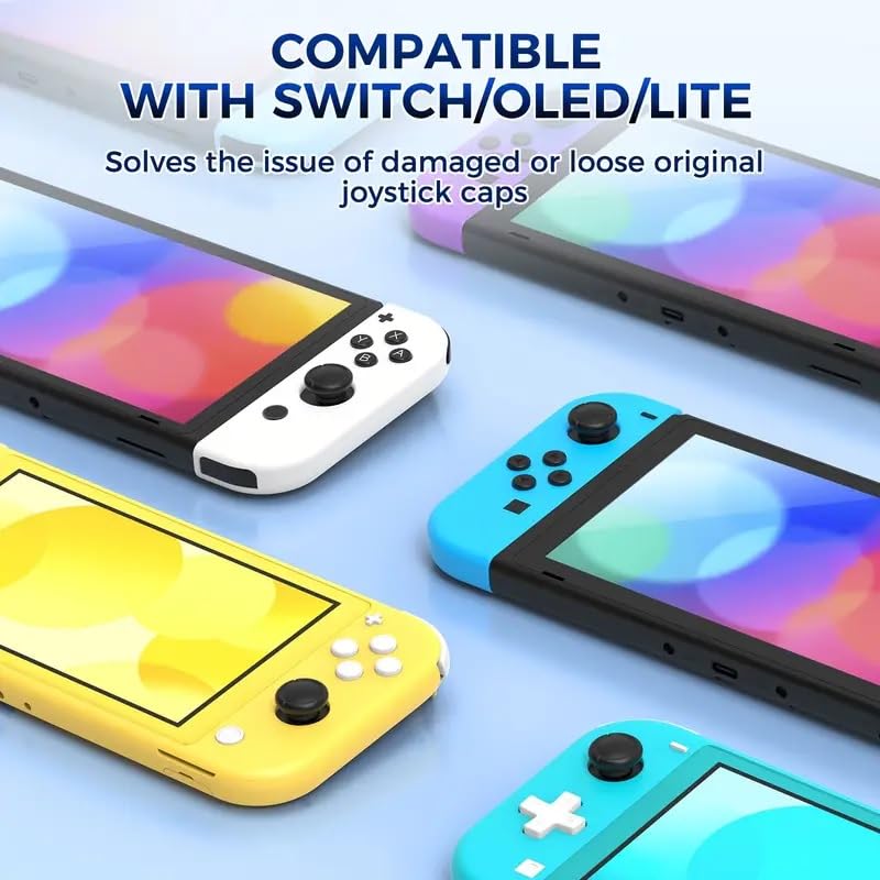 Cubierta Joystick Switch, Grips para Joystick, Fundas para thumbstick, Tapas para Pulgares de switch, joystick Thumb Stick, Compatible con Nintendo, Silicona, 3 Pares - imagen 2