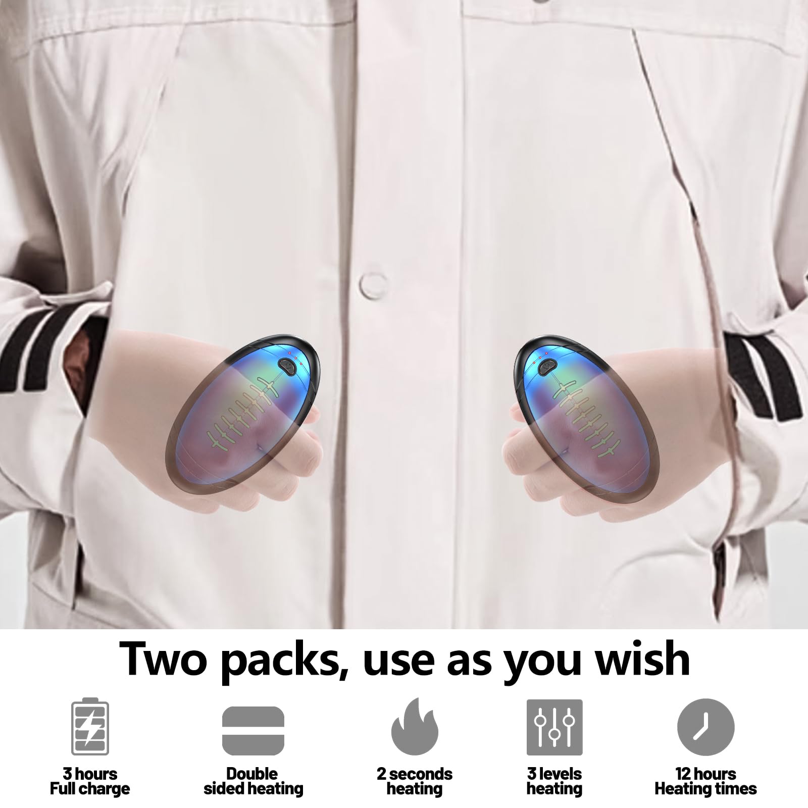 Aazon.co: Hand Warers Rechargeable, 2 Pack Agnetic Hand Warer