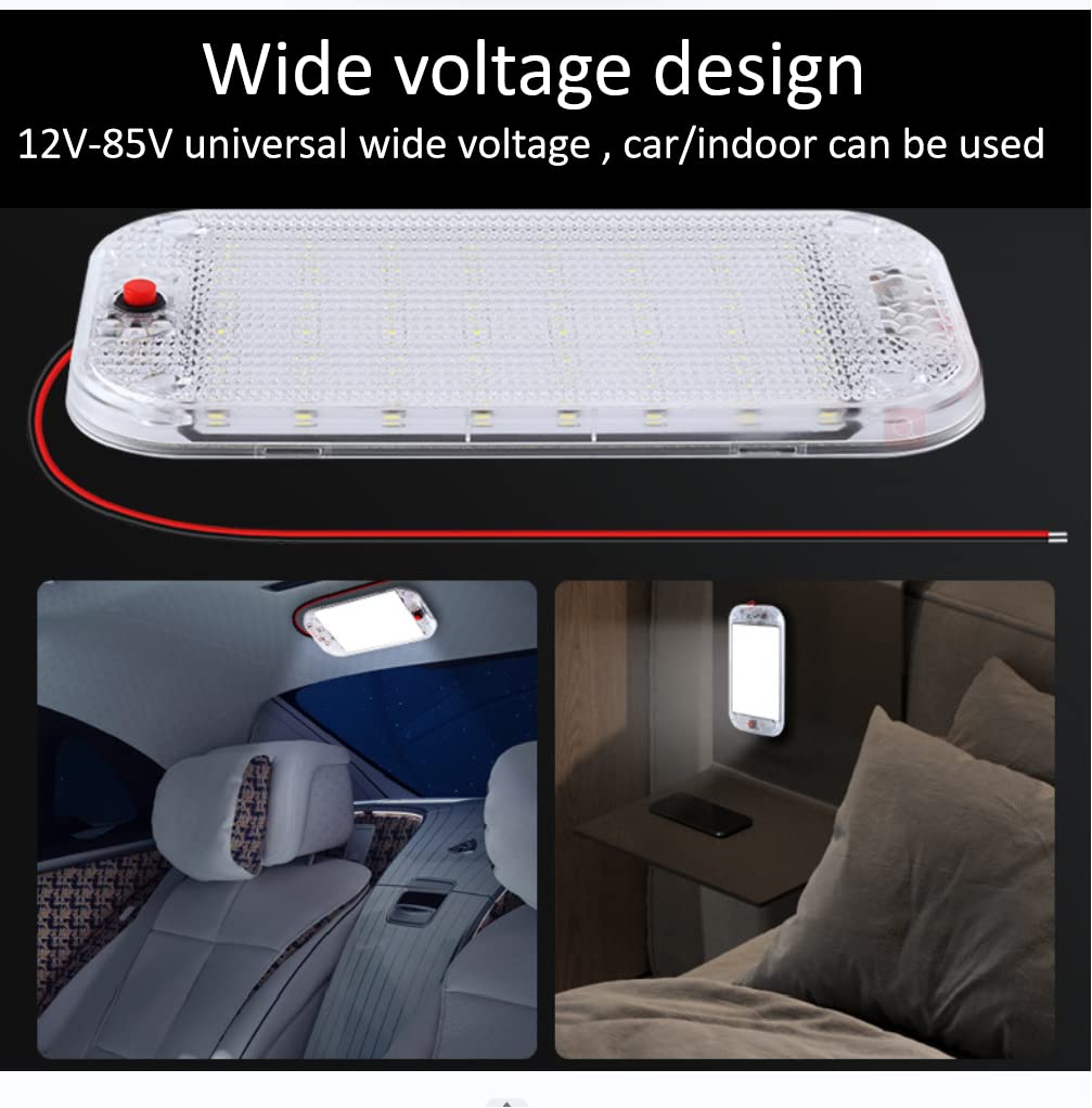 2 Barres LED 12V Pour L'intérieur De La Voiture – 24 LED, 32cm, Idéale Pour éclairer Tableau De Bord, Coffre Ou Espace Pieds