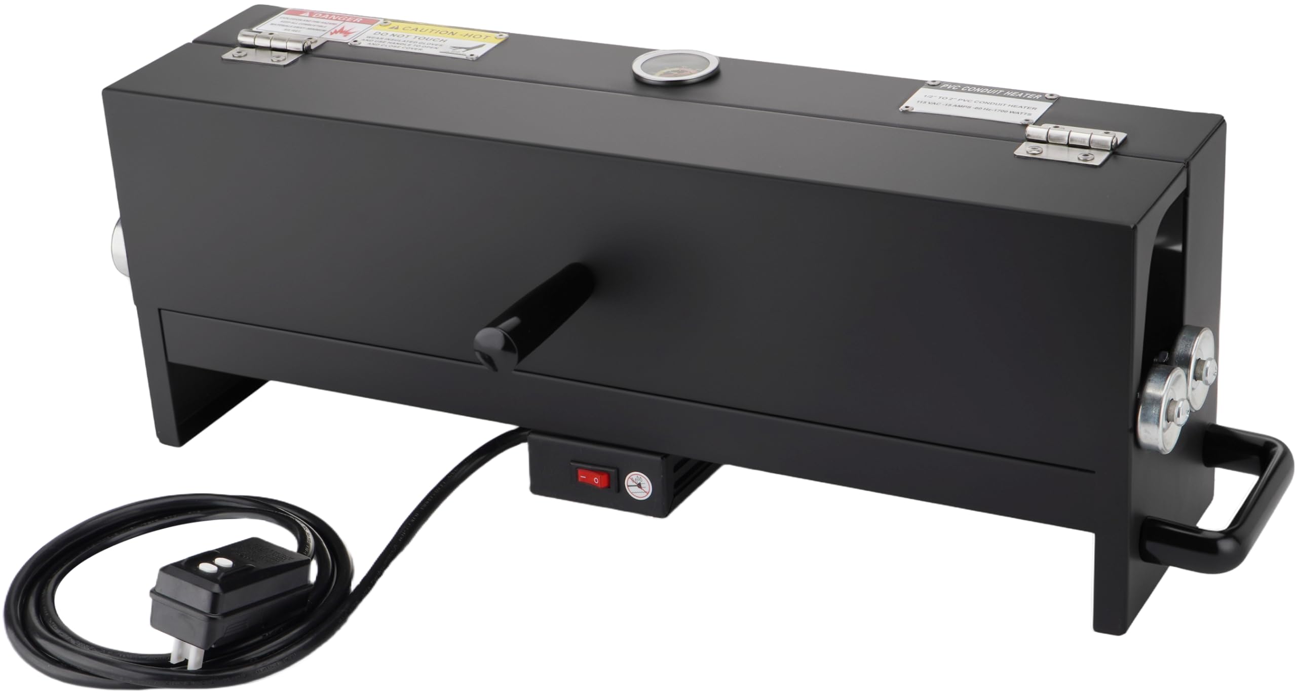 Calentador de flexión de conductos de PVC de 1/2 a 2 pulgadas con detector de temperatura para secciones de tubo de PVC de 24 pulgadas, herramienta dobladora de calentador de tubos de PVC