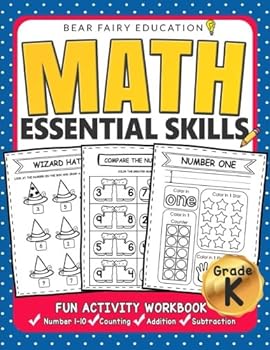 Paperback Math Essential Skills for Kindergarten, Activity Workbook for Kids, Math Workbooks: Addition, Subtraction, Counting Book