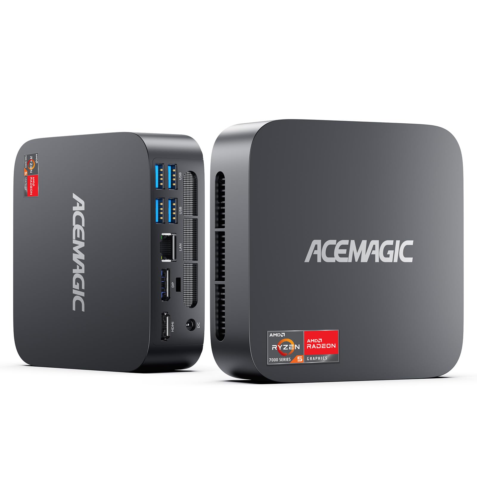 ACEMAGIC Kron Mini K1 Mini PC, AMD Ryzen 5 7430U (Äquivalent zu 5850U, 6C/12T, Bis zu 4.3Ghz),16GB LPDDR4X 512GB M.2 SSD Windows 11 Pro Mini PC, Mini Computer with WiFi 6 | BT 5.2 | 4K UHD | Type-C