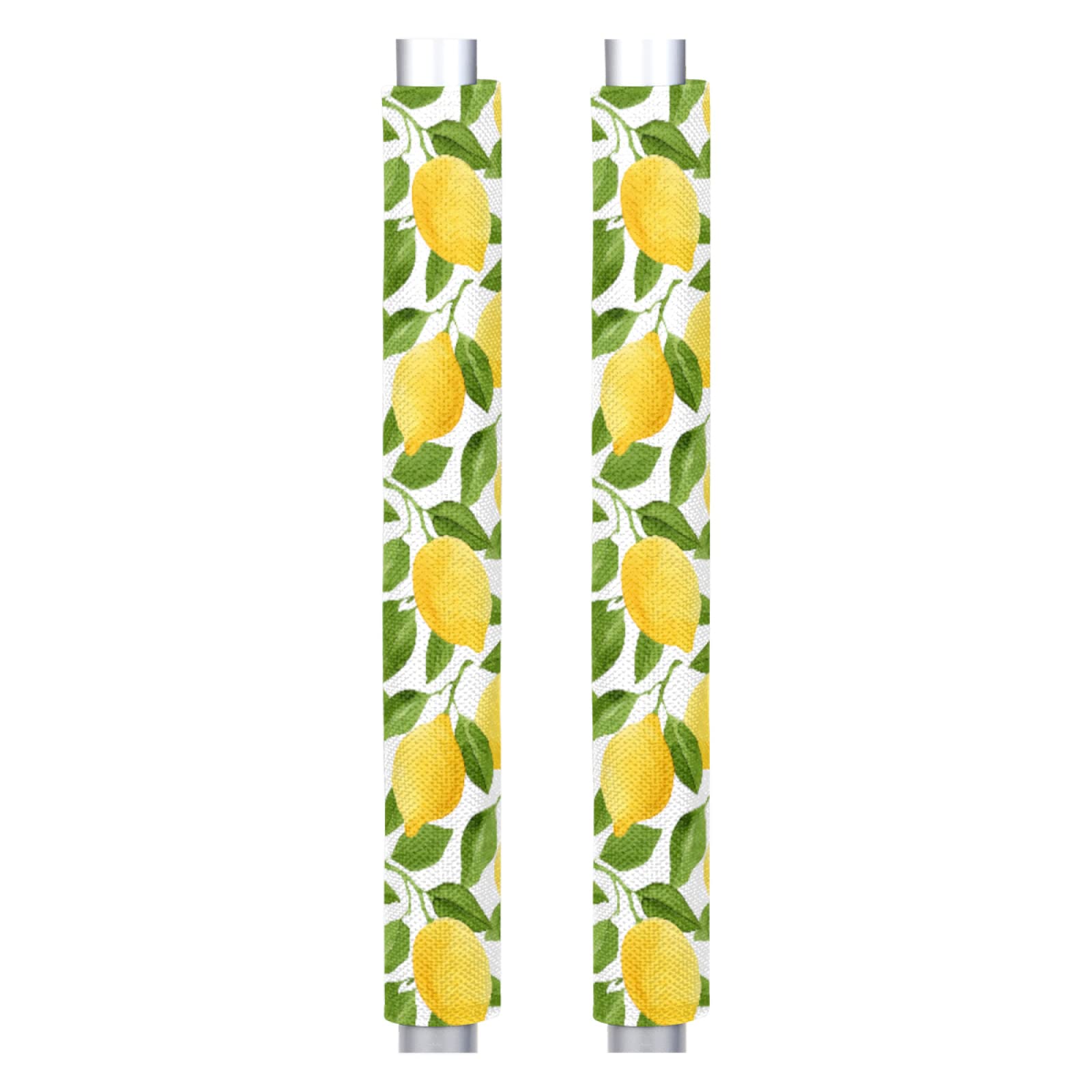 Pardick Refrigerator Door Handle Covers Set of 2 Yellow Lemon Leaf Washable Fridge Dishwasher Mocrowave Oven Door Decor Protector Handle Cover Keep Your Kitchen Appliance Clean from Food Stains