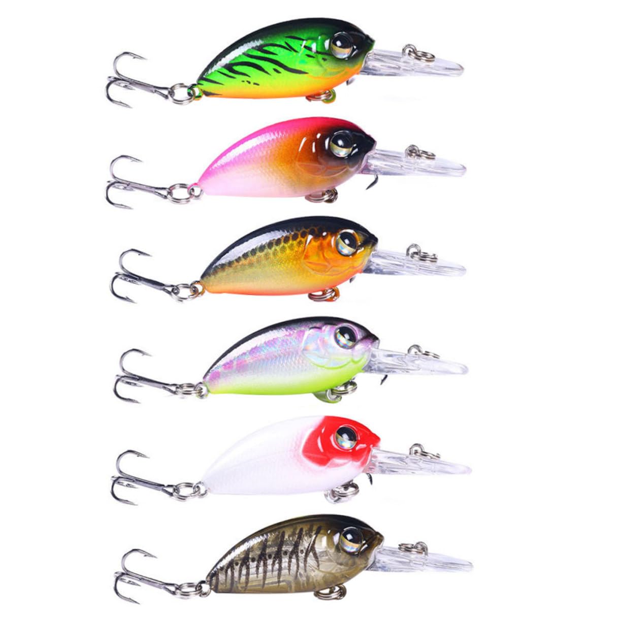 Leurre Appât Bleu Plongeur Leurres Hochet Poisson Trousse Vairon Attaquer Plongée Artificiel Appâts De Pêche Flottants Appâts De Pêche en Plastique Abdos Coloré