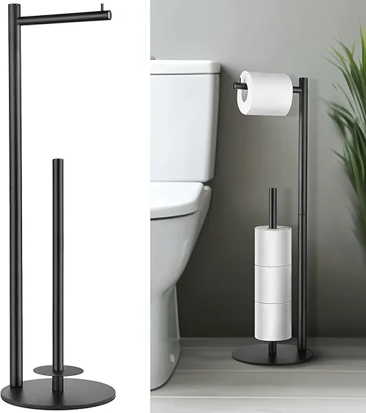 Toilet Paper Holder Stand, Toilet Paper Storage Standing, Standing Toilet Paper Stand, Standing Toilets Paper Holder with Storage, Bathroom ToiletPaper Roll Stand