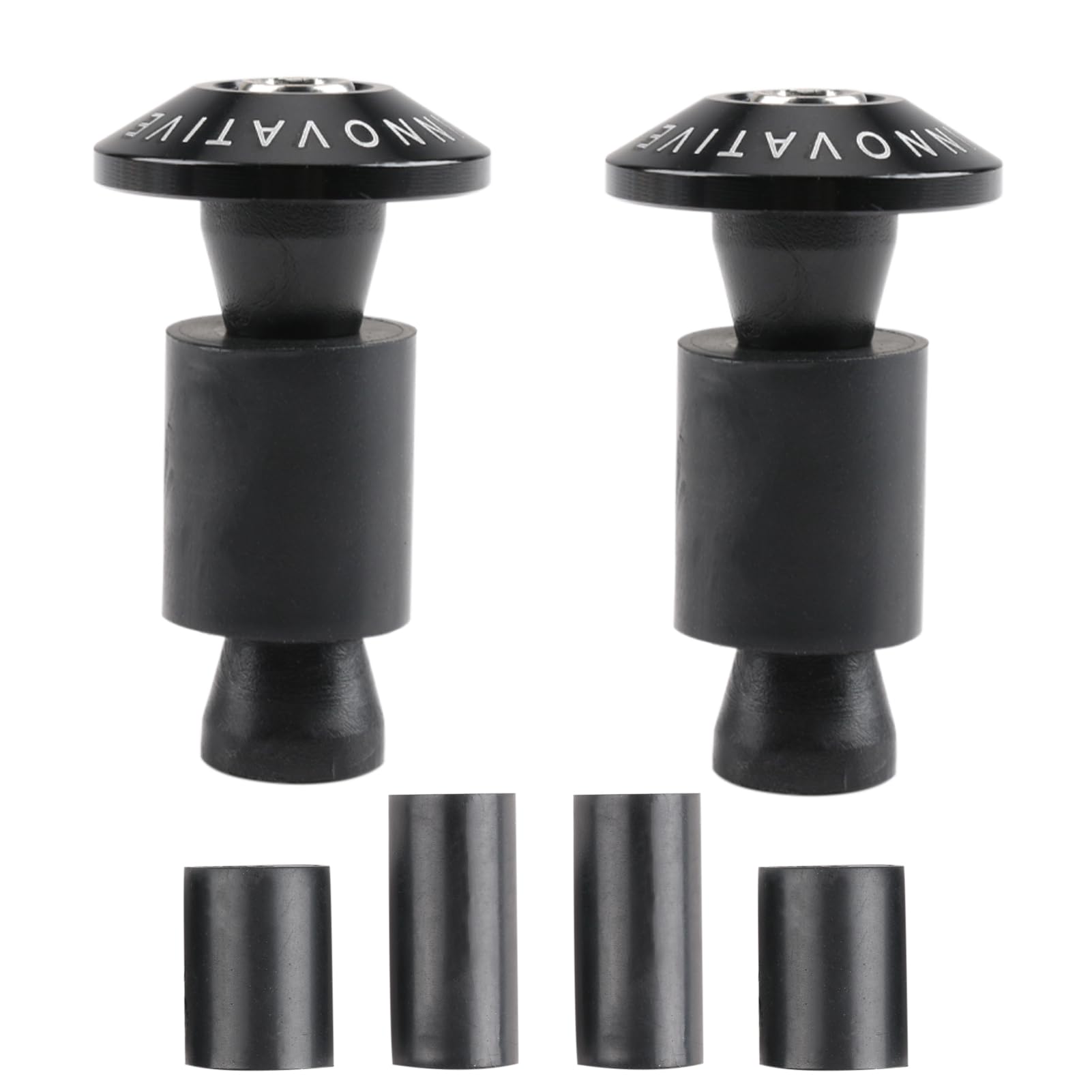 Para końcówek kierownicy motocykla, CNC aluminium do uniwersalnego 22 mm 7/8" kierownicy, czarne