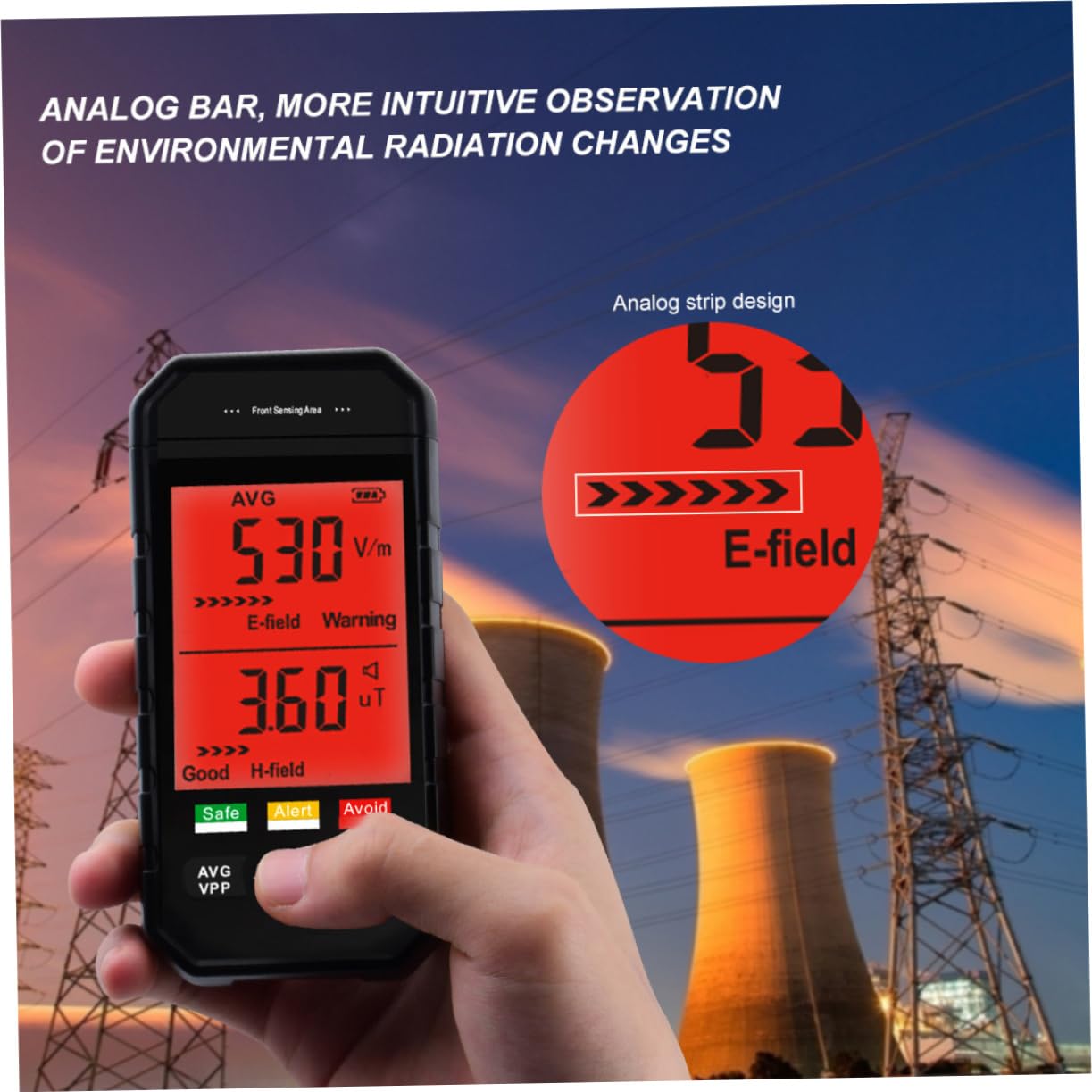 ABOOFAN Détecteur De Rayonnement Compteur Emf Portable Numérique Équipement Testeur De Rayonnement De Champ Électromagnétique