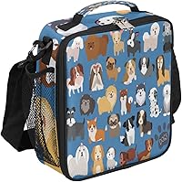 Vista 24 de Lonchera Flamingo para niños, bolsa de almuerzo aislada con piña para niñas y niños, bolsa de preparación de comidas congelable con correa