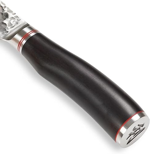 Miniatura 8 de Wakoli EBO Damasco cuchillo de carnicero y barbacoa con hoja I de 10 pulgadas cuchillo de cocina molido a mano hecho de acero de Damasco genuino con