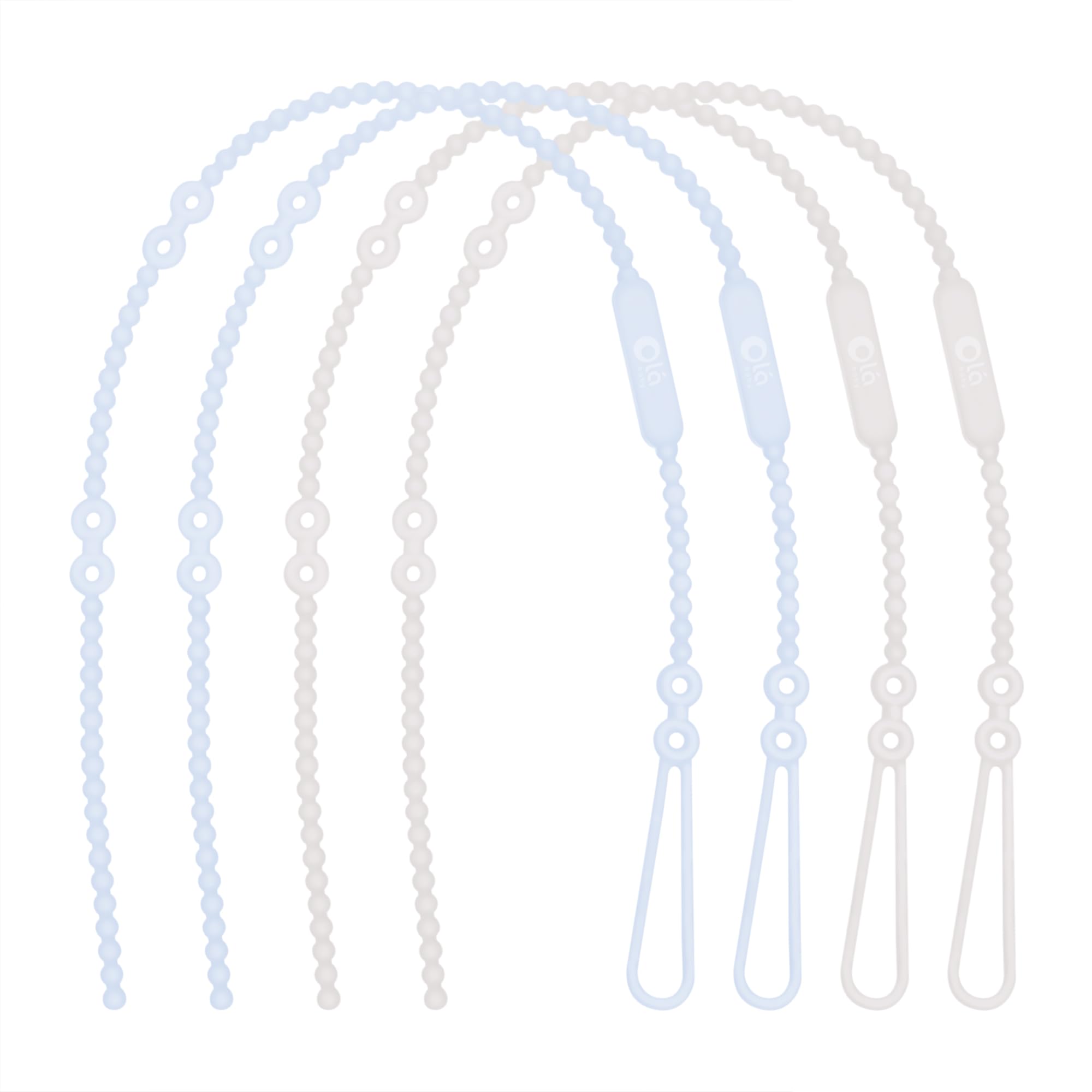 Olababy Silicone Strap for Baby Toys, Teethers, Sippy Cups, Bottles w Handles, Feeding Spoons, High Chairs, Strollers, Car Seats and Travel Essentials