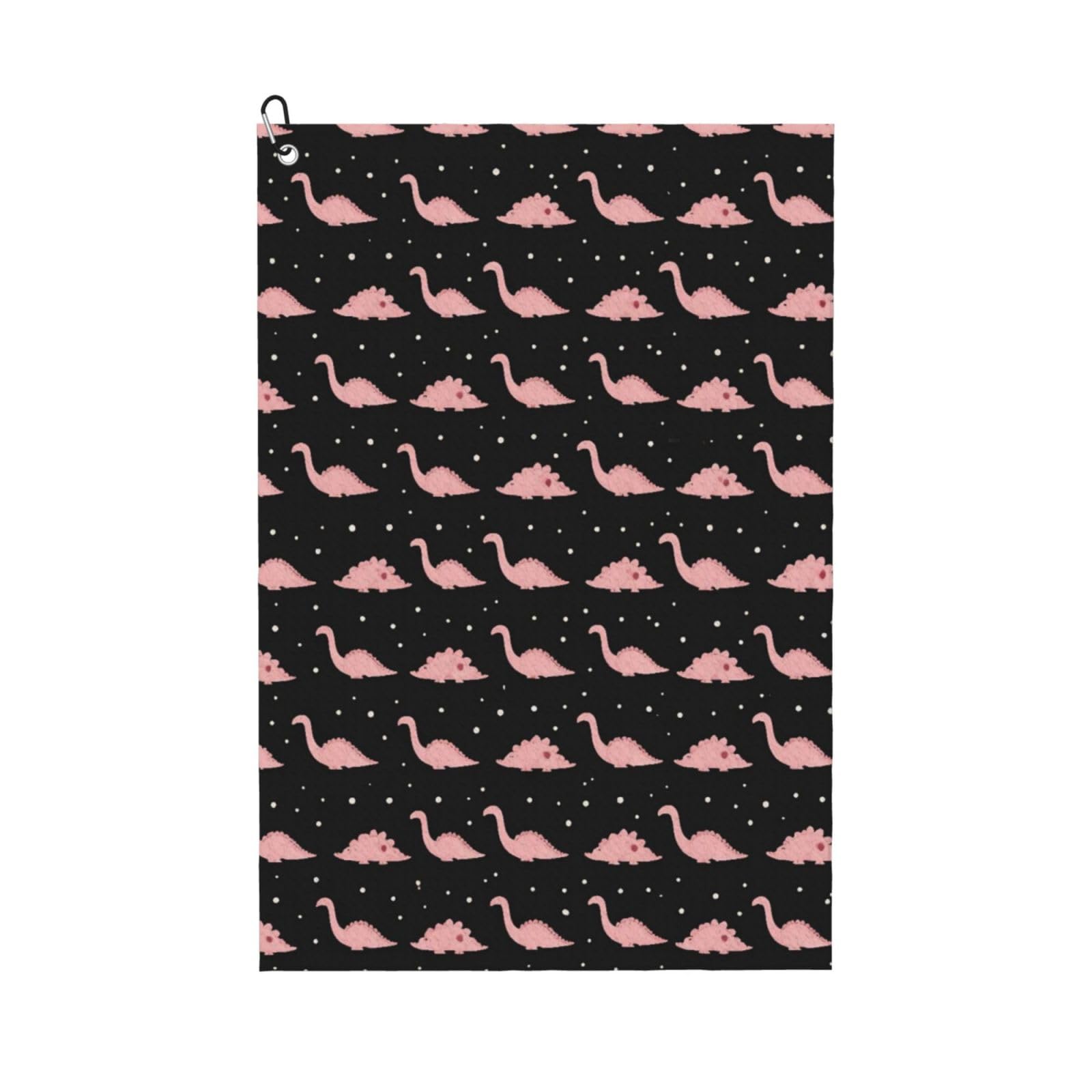 BSDFGSDD Pink and Black Dinosaur Golf Towel 24 x 16 inches