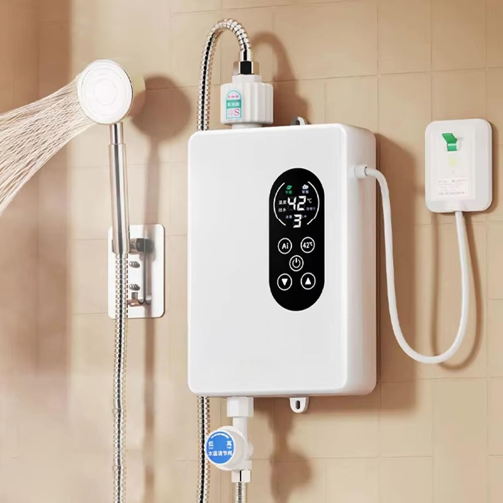 Chauffe-eau instantané pour douche électrique murale intelligente 5500 W
