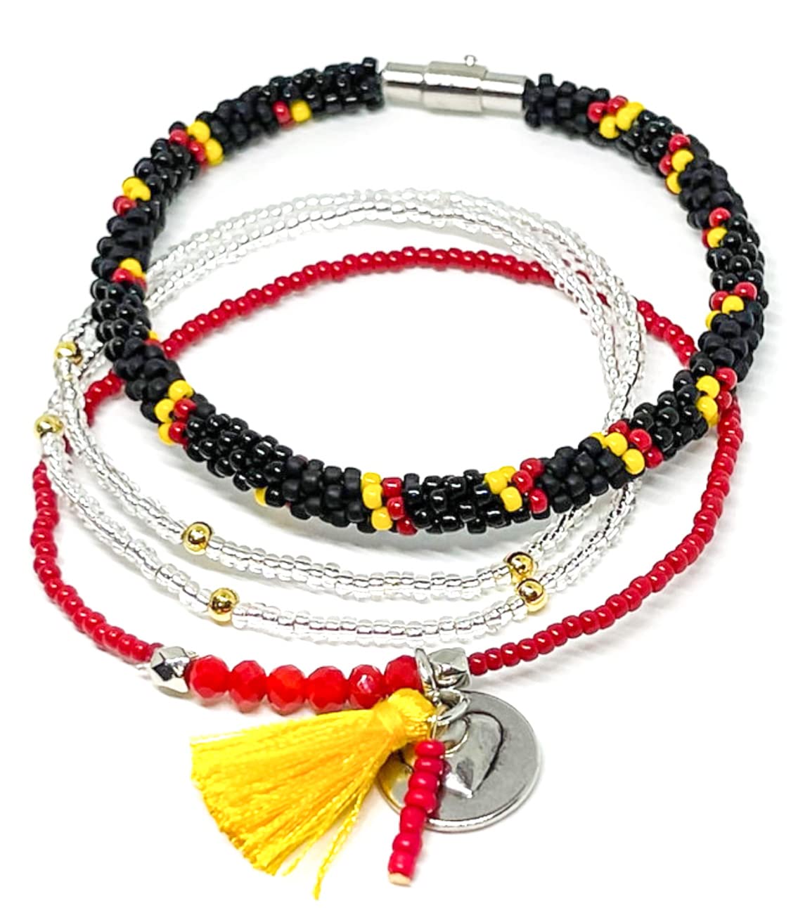 Franeli Handmade Kumihimo Beaded Bracelet set