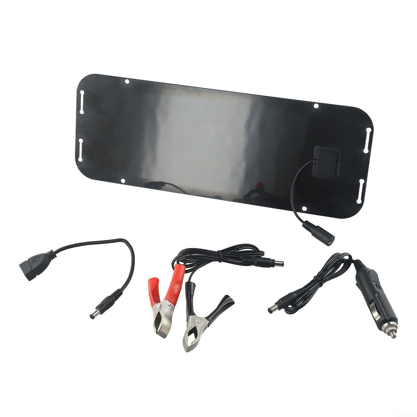 Chargeur de batterie solaire de voiture 60 W 12 V, mainteneur de batterie de voiture, panneau solaire amorphe portable de 60 W, kit de secours avec clip pour voiture, camping-car, caravane, van,