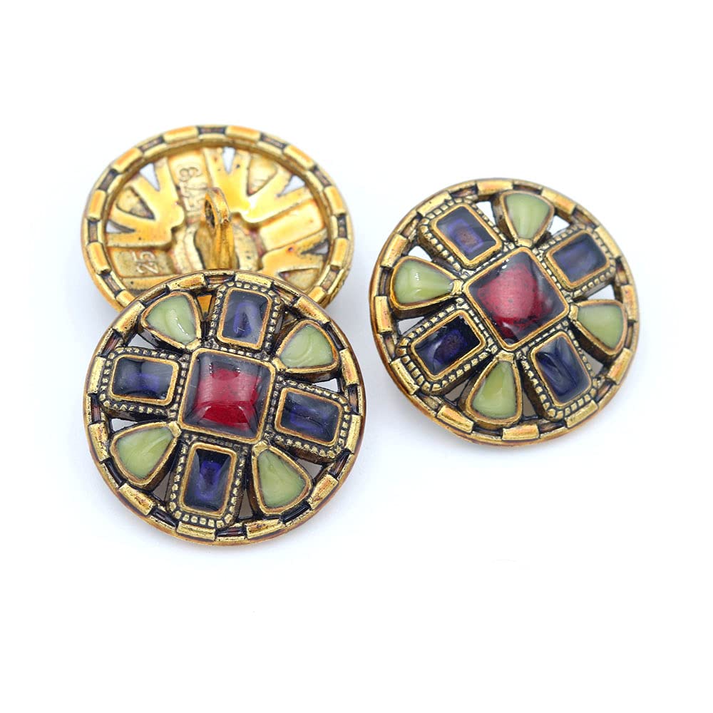 Craftisum 50 Pcs Navy Rhinestone Resin Sewing Buttons - 12.5mm (1/2") Shank Buttons For DIY & Clothing - View #10