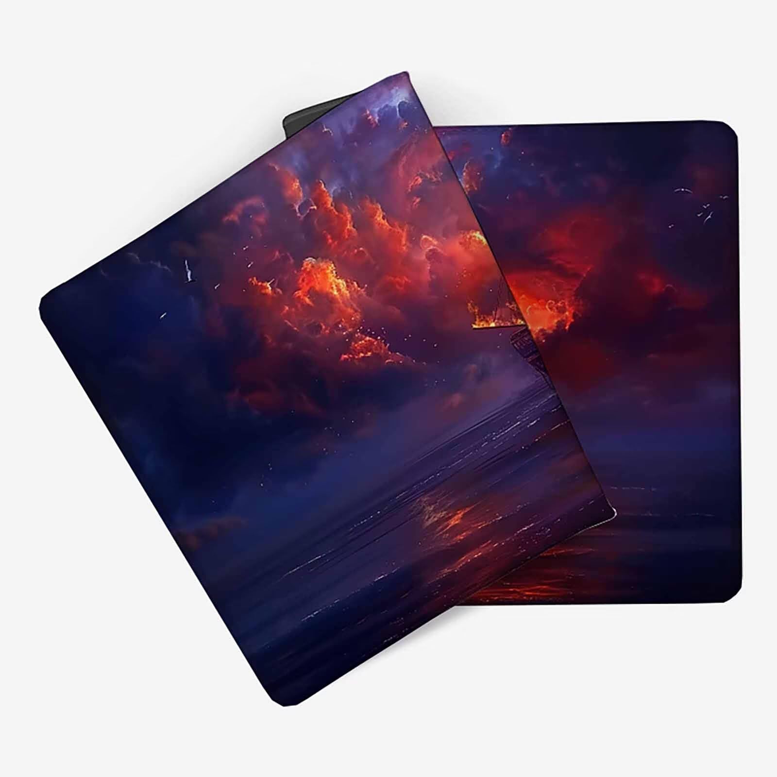 Podkładka pod mysz do łodzi XXL podkładka pod mysz do gier 1200 x 600 mm, wodoodporna podkładka pod mysz czarna podkładka pod mysz z antypoślizgową gumową podstawą i przeszytymi krawędziami do gier