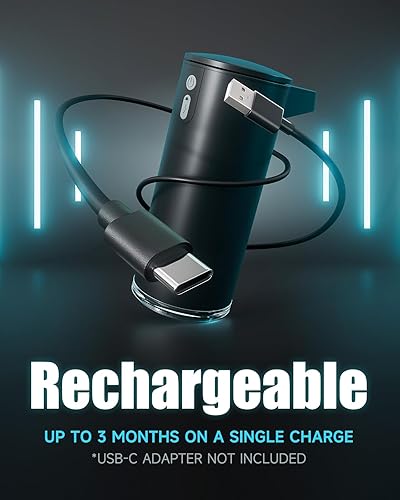 Miniatura 3 de AIKE SensePro - Dispensador automático de jabón tipo C recargable, revestimiento negro mate inoxidable, 12.8 onzas líquidas para jabón líquido