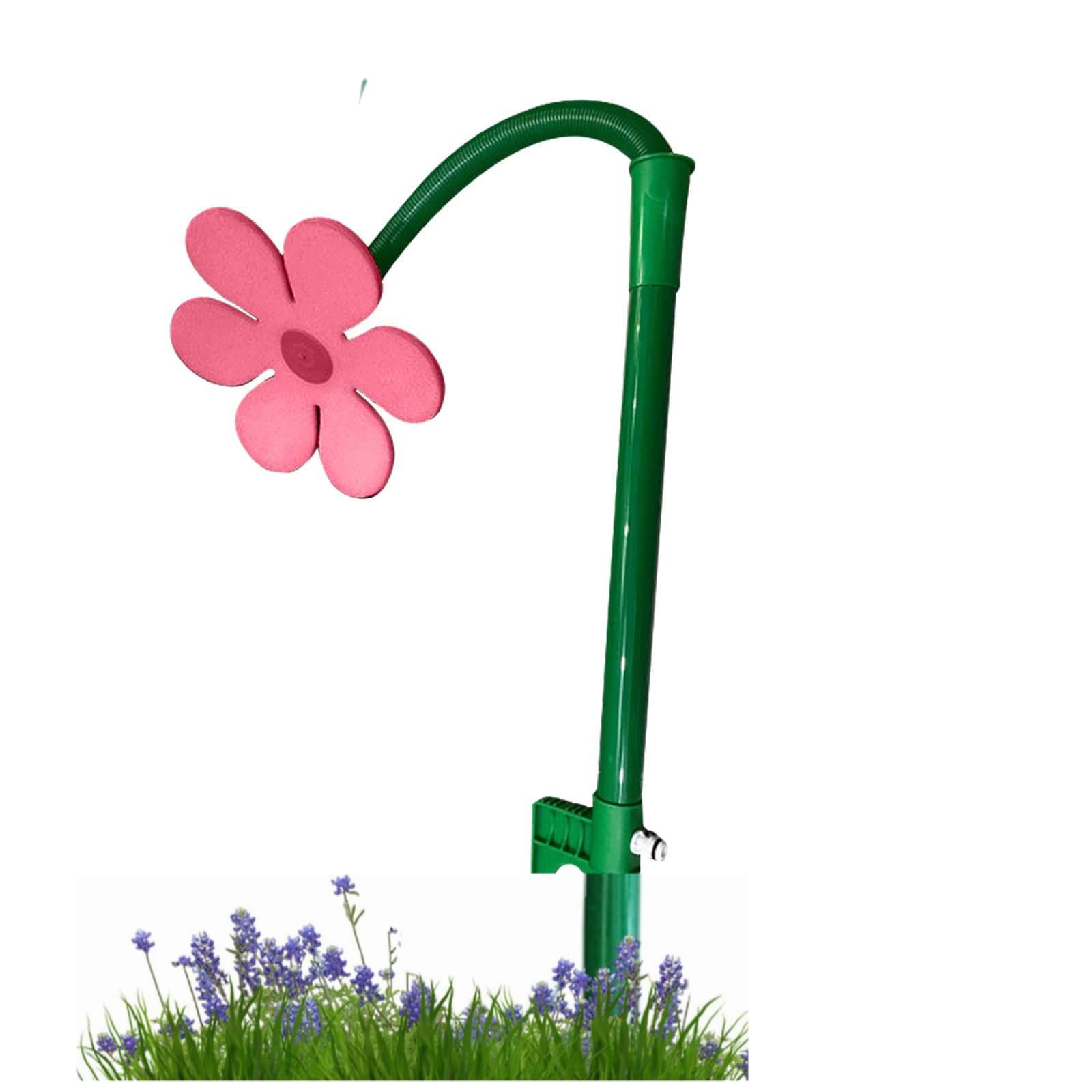 Crazy Daisy Sprinkler Shaped Garden Sprinkler, 720°Rotating Sun Flower Sprinklers for Yard, Funny Dancing Sun Flower Yard Sprinklers, Flower Sprinkler for Watering and Kids Playing (Pink)