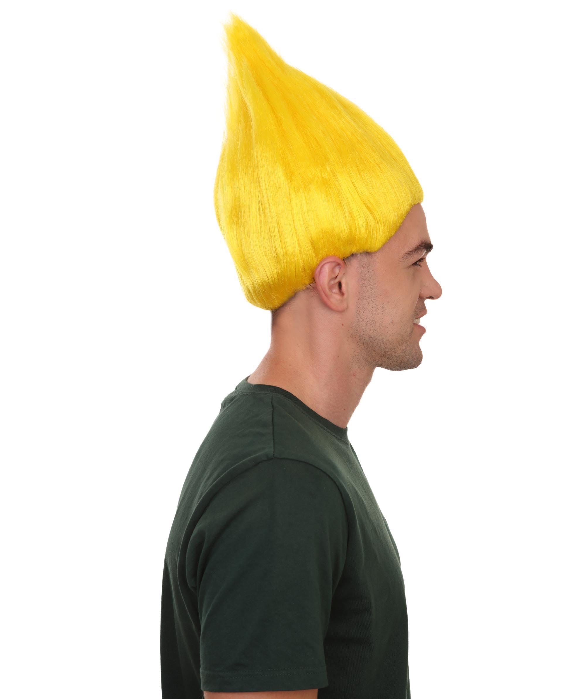 HPO Adult Yellow Troll Wigs Collections, Neon Yellow - Image 4